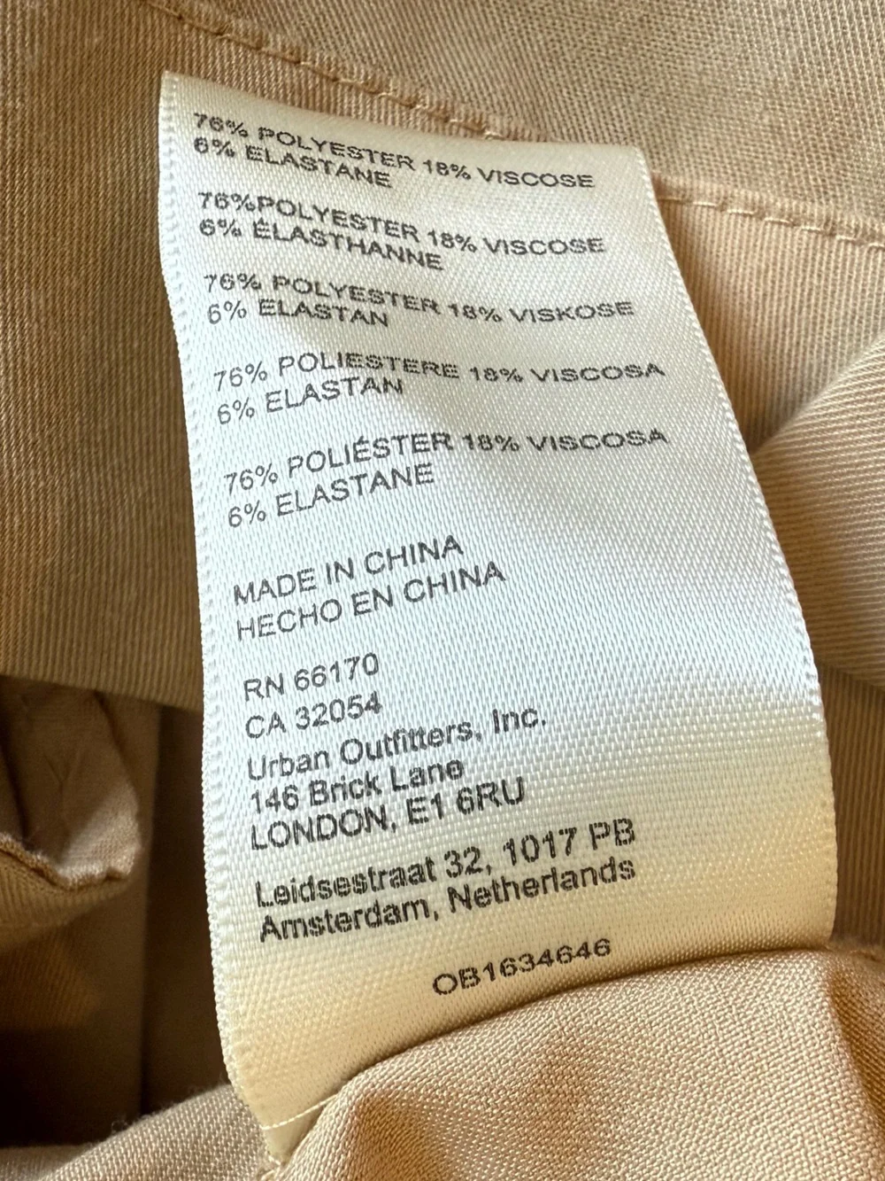 Free People Tapered Barrel Leg Trousers Tan/Khaki color